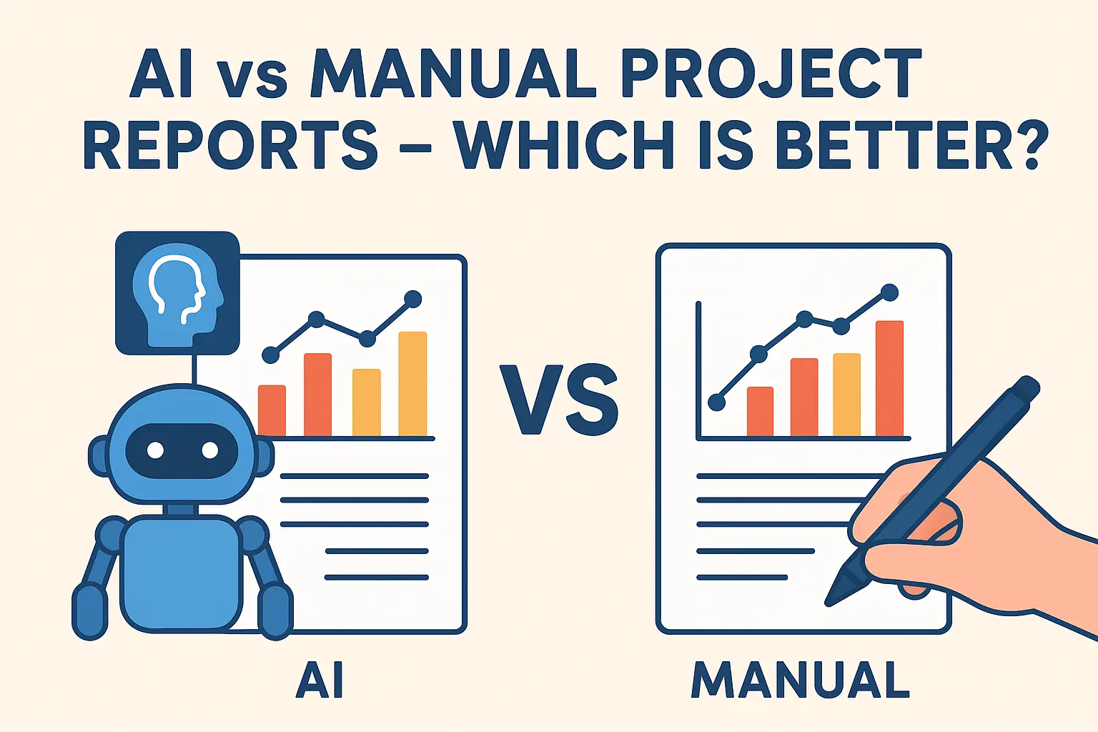 AI vs manual project reports – which is better?