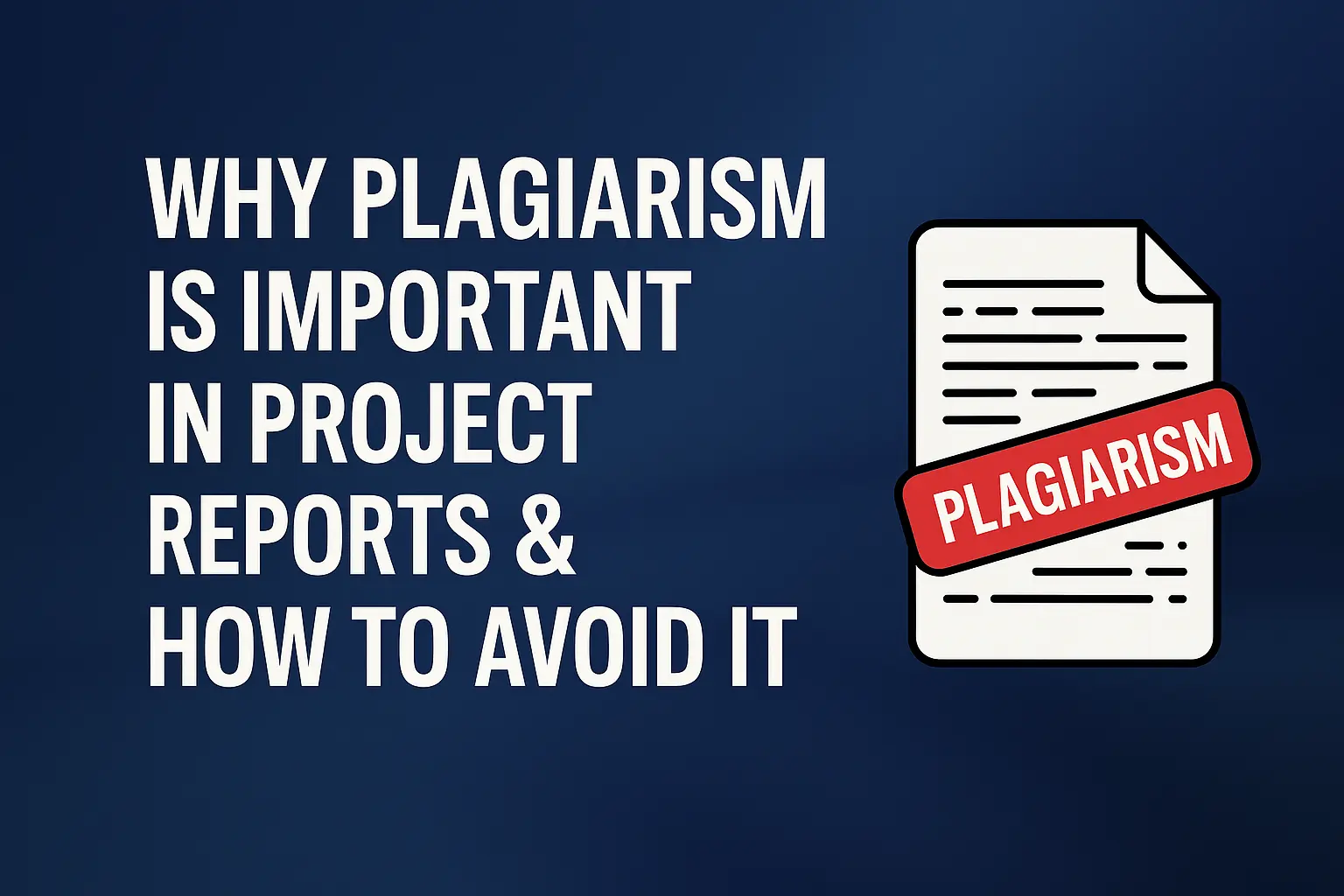 Why Plagiarism Is Important in Project Reports & How Students Can Avoid It – Complete Guide